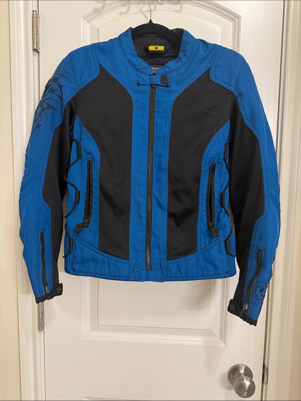 Men's Blue and Black Performance Scorpion EXO Riding Jacket